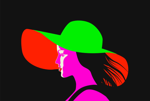 戴夏天帽子的美丽女人图片下载