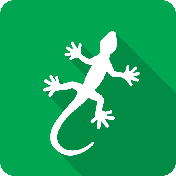 蜥蜴图标剪影1图片下载