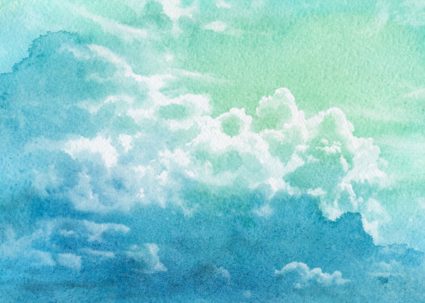 水彩夏天的天空图片下载