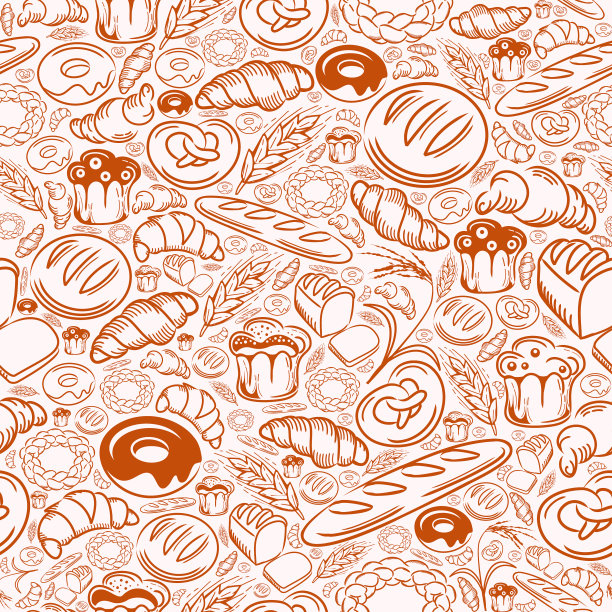 面包店无缝模式图片下载