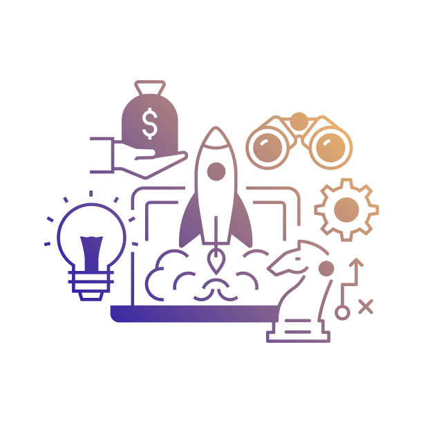 矢量集插图开始概念。线条艺术风格背景设计网页，横幅，海报，印刷等。矢量插图。图片下载