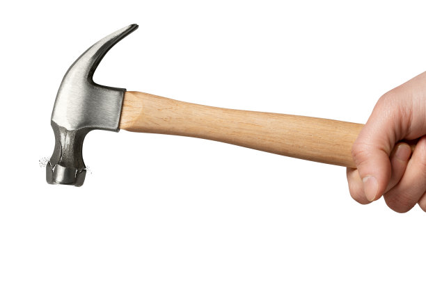 白色上有裂纹的锤子图片下载