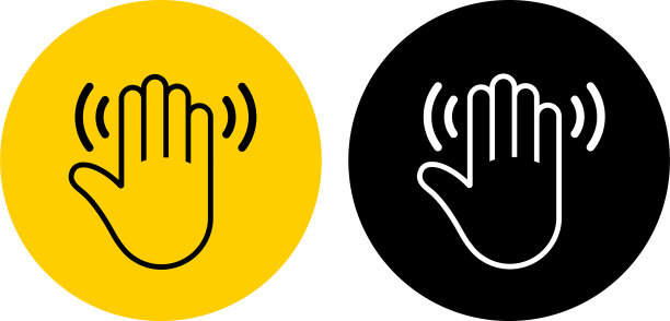 手挥舞着图标图片下载