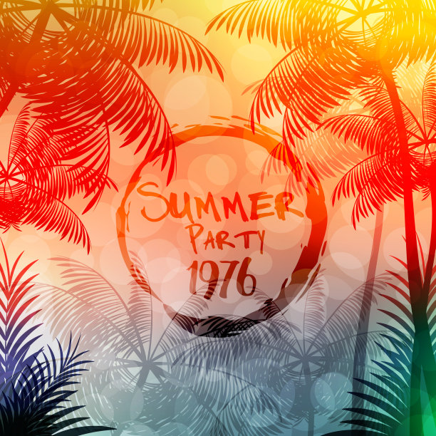 夏日派对海报设计图片下载