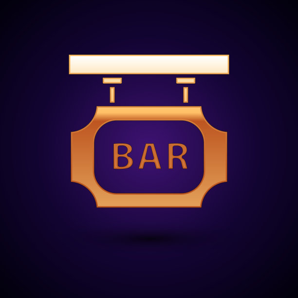 黄金街招牌与铭文栏图标图片下载