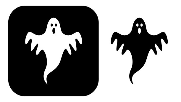 黑白鬼图标图片下载