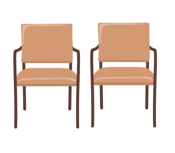 简单的平面颜色等候室椅子图片下载