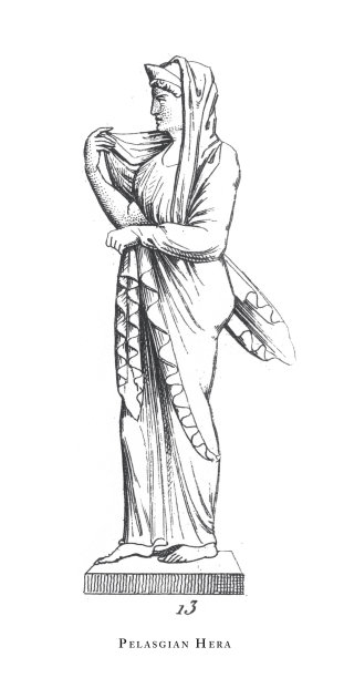 佩拉斯吉安赫拉，希腊和罗马神话中的传奇场景和人物雕刻古董插图，出版于1851年图片下载