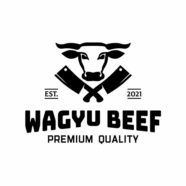 日本和牛牛肉形象设计图片下载