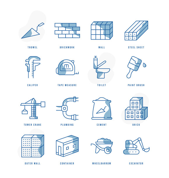 建筑材料的图标图片下载