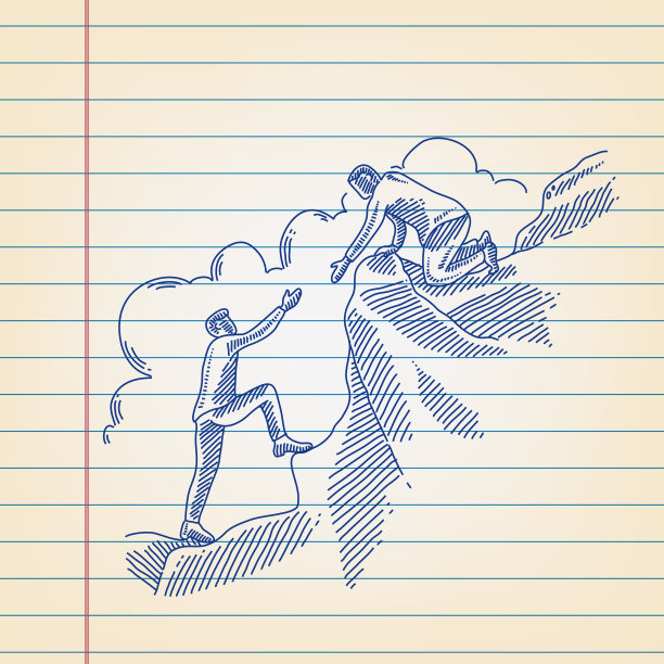 在横格纸上绘制商业概念图片下载