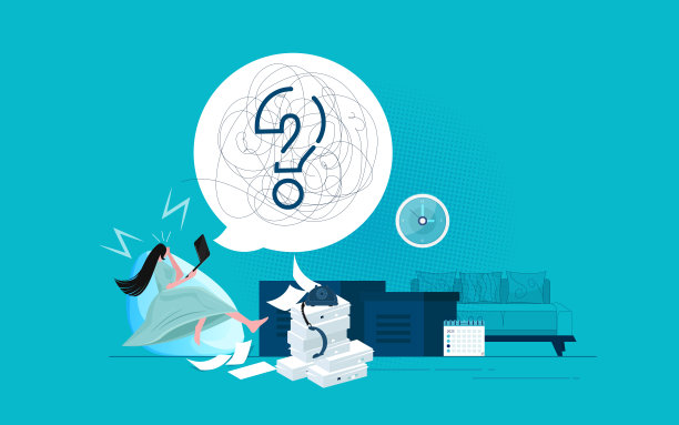 忙碌的女商人在电脑前处理一堆文件图片下载