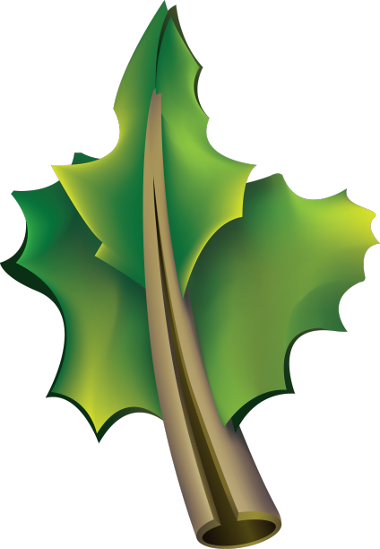 带有绿色树冠的程式化图像图片下载