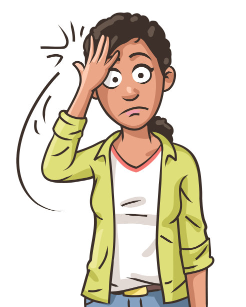 年轻女子Facepalm指图片下载