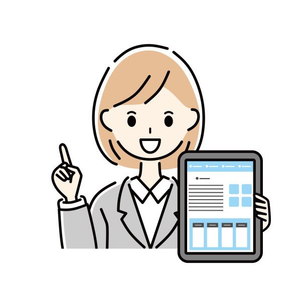 一位拥有平板电脑的女商人。图片下载