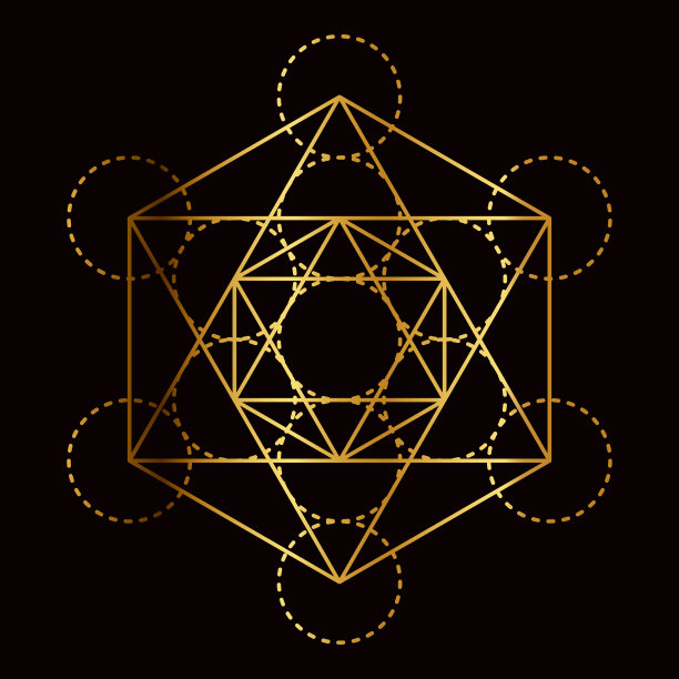 梅塔特隆的立方体神圣几何符号图片下载