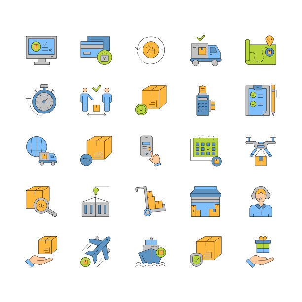 交付可编辑的描边线图标图片下载