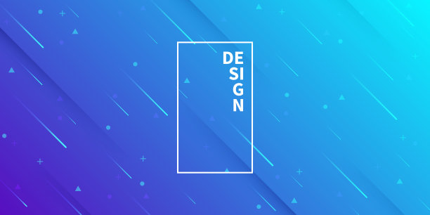 抽象设计与几何形状-流行的蓝色梯度图片下载