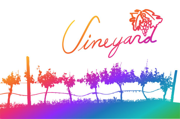 葡萄园手写的彩虹图片下载