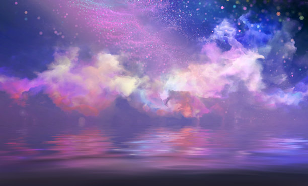 奇妙的夜晚的海景图片下载