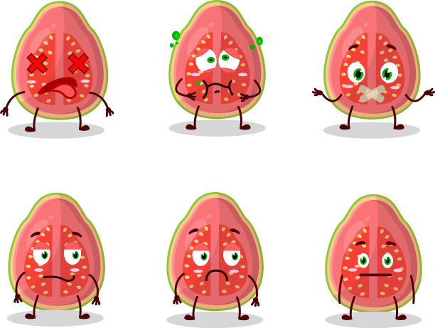 番石榴卡通人物的斜线与不图片下载