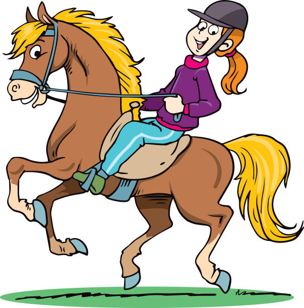 这个女孩正在骑马图片下载