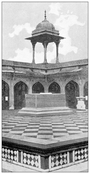 印度古董旅行照片:纪念塔，阿克巴尔的坟墓，阿格拉图片下载