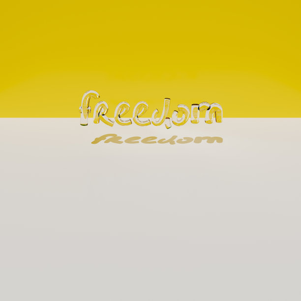 3d渲染，3d渲染。玻璃易碎或水晶字自由。图片下载