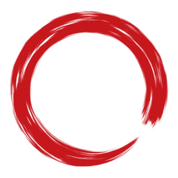 用红墨水笔刷粗略绘制圆形矢量材料图片下载