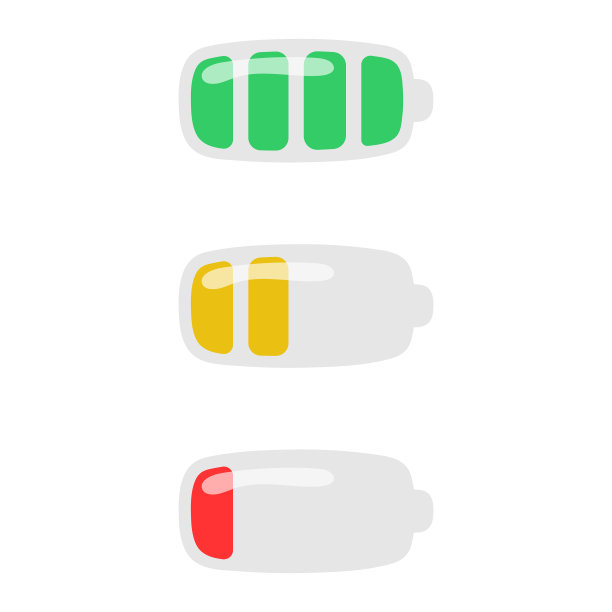 电池图标集。图片下载