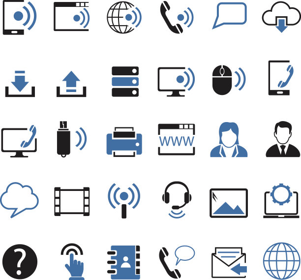 互联网和通信图标图片下载