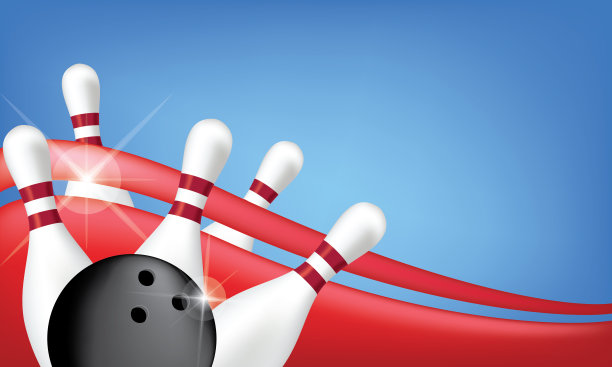 保龄球背景与复制空间图片下载