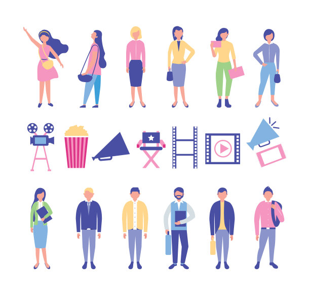 将人们和电影娱乐偶像捆绑在一起图片下载