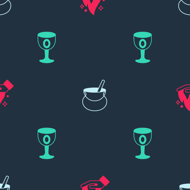 集手持火的女巫大锅和中世纪图片下载