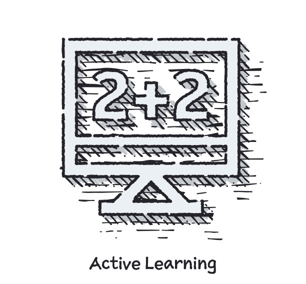 手绘主动学习素描线图标的Web图片下载