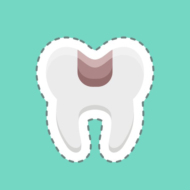 贴纸线切馅料。适用于医药标志。简单的设计可编辑。设计模板向量。简单的说明图片下载