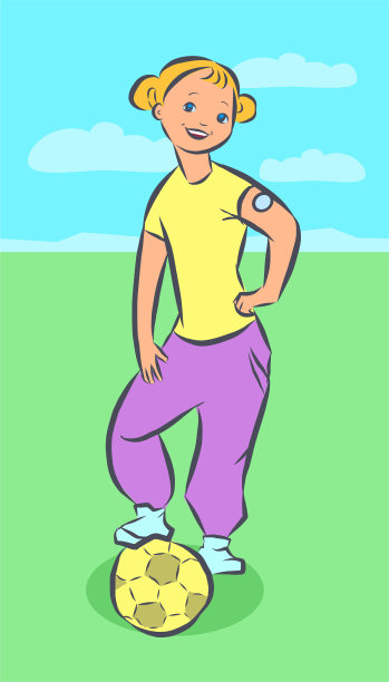 接种疫苗的小学生踢足球图片下载