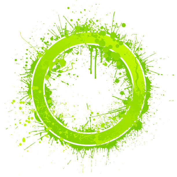 绿色圆圈飞溅图片下载