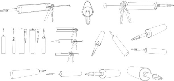 填缝枪:硅胶管的工具图片下载