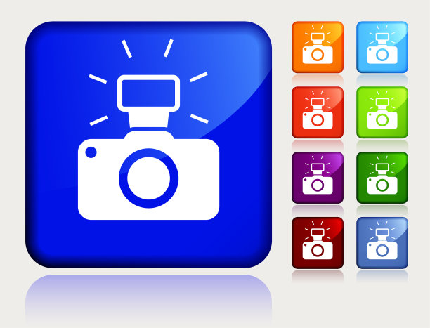 带有闪光灯图标的相机图片下载