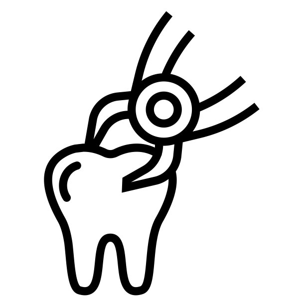 牙科线图标，轮廓符号矢量插图图片下载