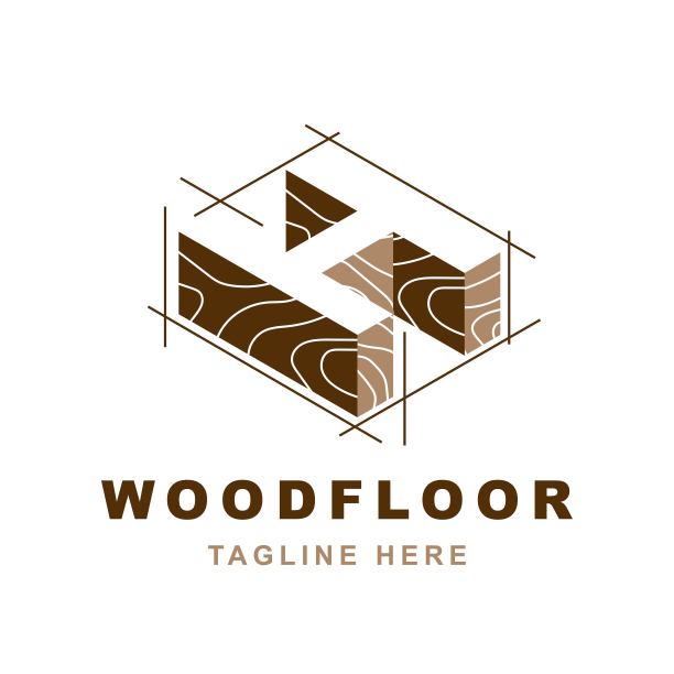 木标志与字母H形状图片下载