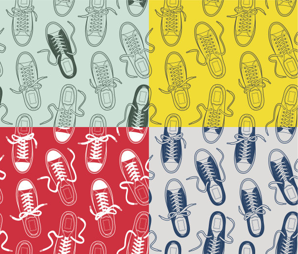 帆布胶鞋无缝模式图片下载