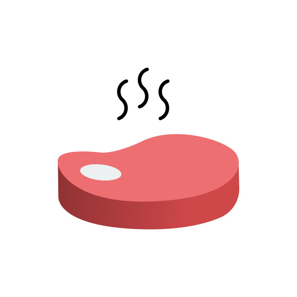 牛肉平图标。平面设计矢量插图图片下载