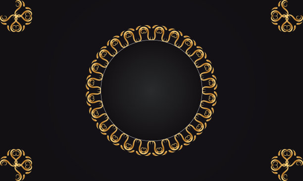 黑色背景豪华圈设计图片下载