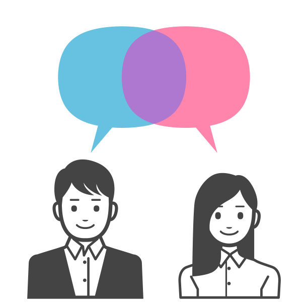 男人和女人说话泡泡图片下载