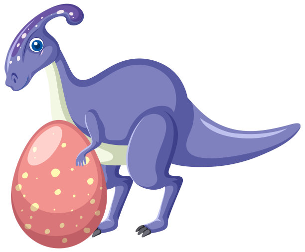 可爱的副栉龙卡通图片下载