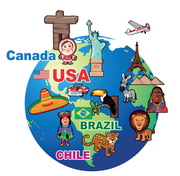 世界卡通地图图片下载