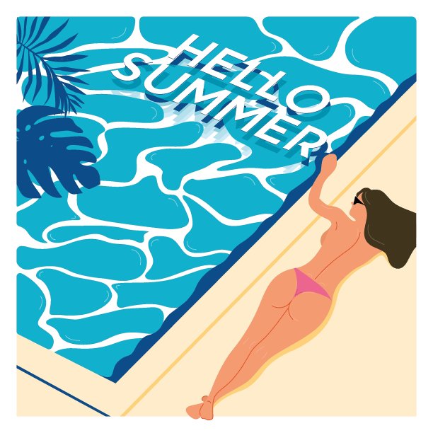 你好,夏天的海报图片下载