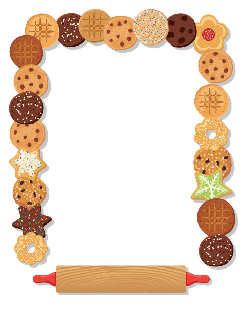 节日烘焙饼干边框图片下载